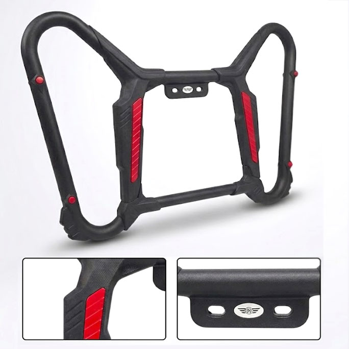 AKE Heavy Duty ABS-Coated Motorcycle Safe guard - Model 2026 Crash Protector with Integrated Safety Reflectors & Anti-Slip Design